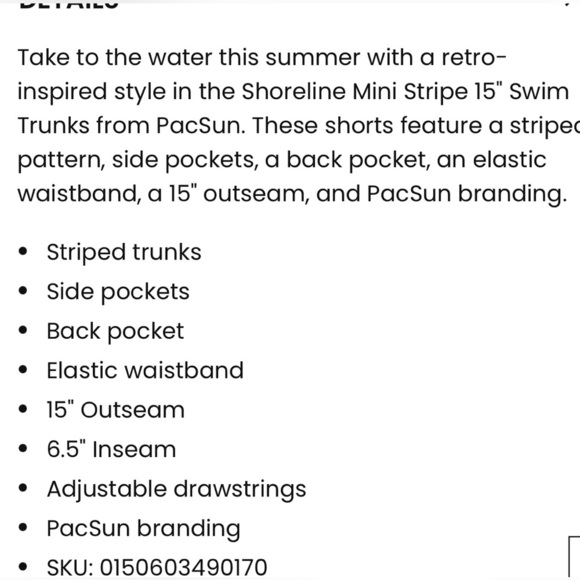 Pacsun shoveline swim trunks M - Picture 7 of 7